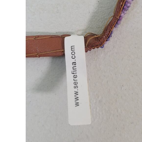 Serafina Anthropologie Necklace Purple/Yellow/Brown Beaded Necklace/Choker NWT - Picture 7 of 7